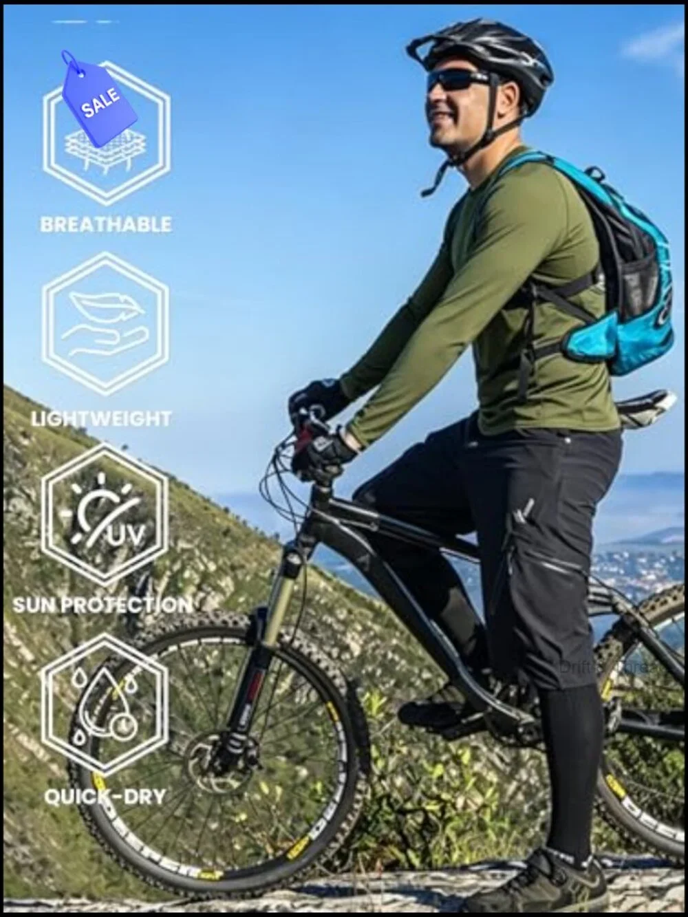 3 Pack Long Sleeve UPF 50+ Sun Protection Rash Guard Tees Men Hiking Running
